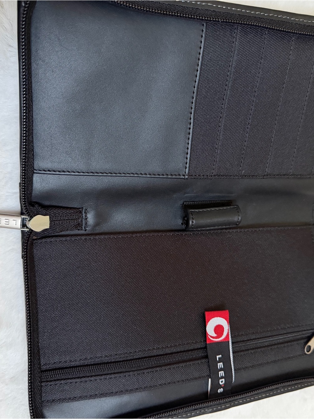 Leeds Black Travel Wallet Organizer NIB